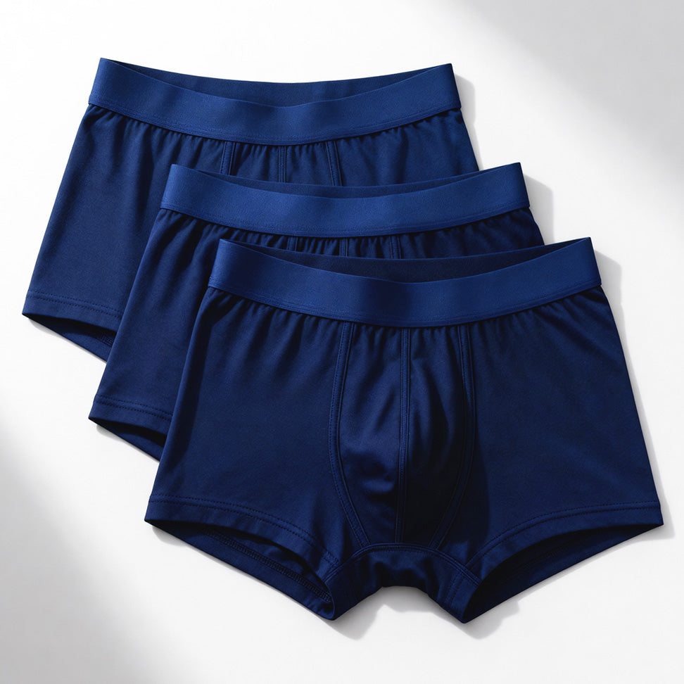 3er-Pack ultra-absorbierende marineblaue Boxershorts