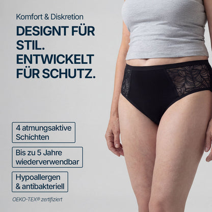 3er-Set Inkontinenz-Slips mit seitlicher Spitze