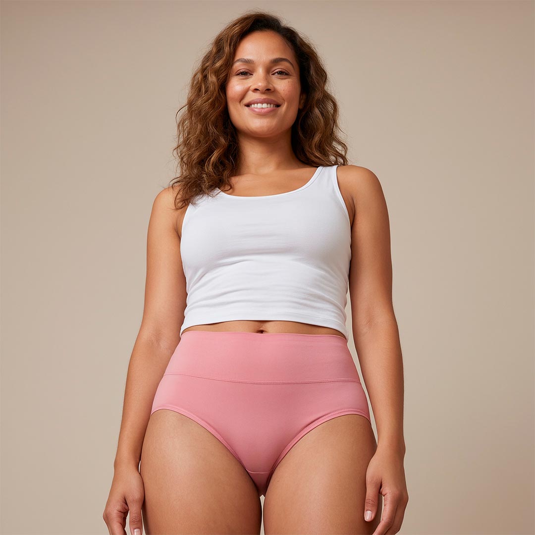 3ER-PACK ROSA AUSLAUFSICHERE SLIPS MIT MITTLEREM BUND