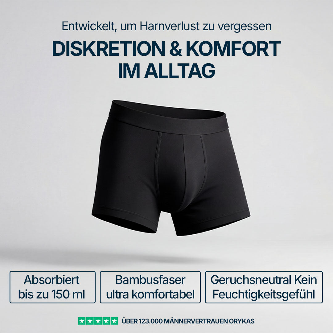 Boxershorts für leichte Urinverluste