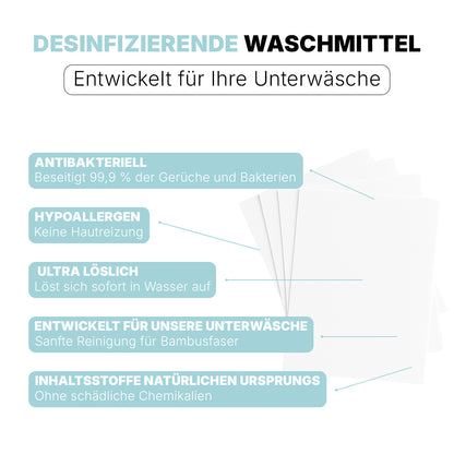 Antibakterielle Waschblätter